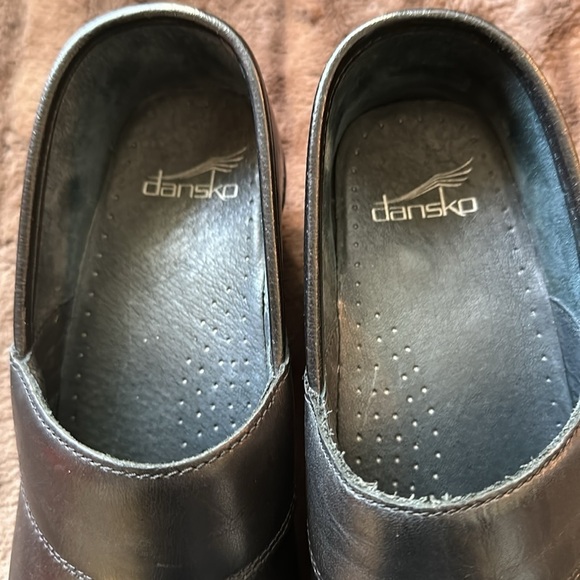 DANSKO Black Leather Clogs Sz EU 38 (US 7.5-8) - Picture 6 of 13